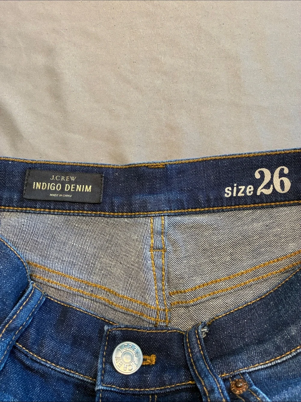 J. Crew Dark Blue Frayed Hem Denim Shorts